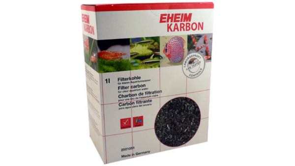 EHEIM Karbon filter carbon for clear aquarium water, suitable for various aquatic environments.