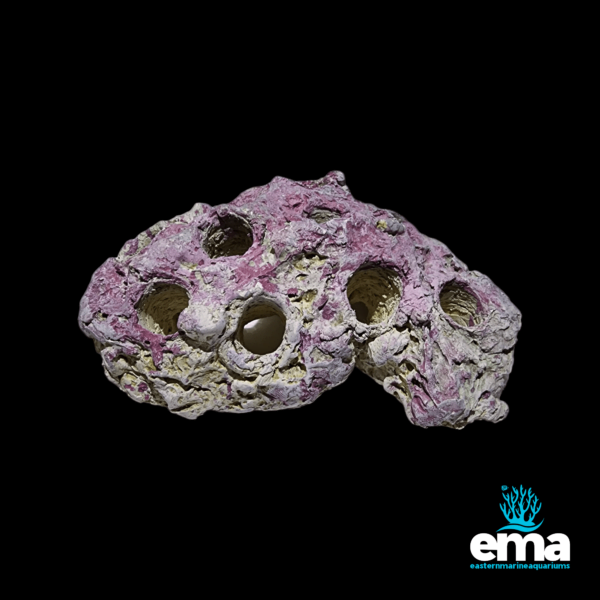 Artificial live rock with multiple holes, designed for marine aquariums by Eastern Marine Aquariums.