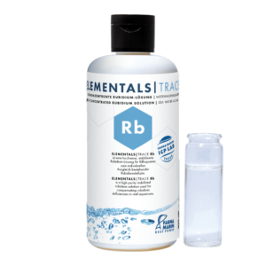 Fauna Marin Elementals Trace Rb concentrated rubidium solution bottle with ICP Lab tested label.